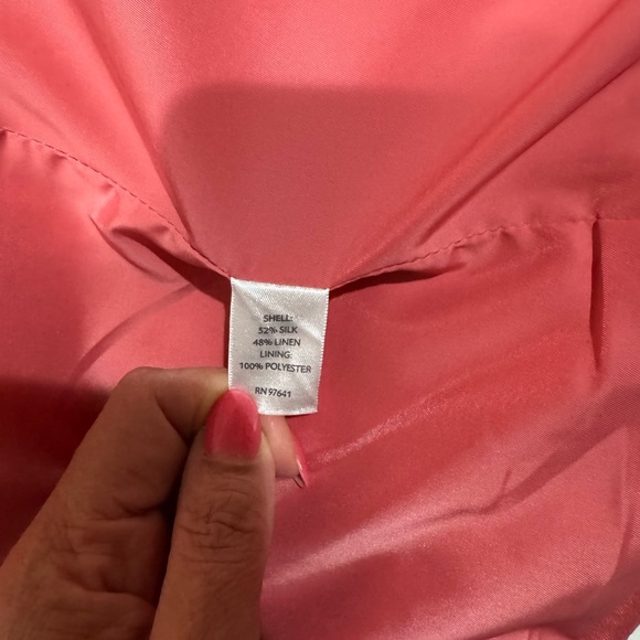 J. Jill Women's Vibrant salmon orangish Pink jacket size S-M - Picture 7 of 13